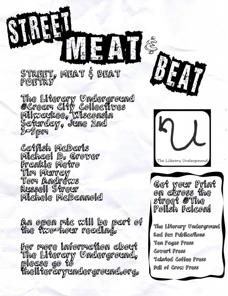 Street, Meat & Beat Poetry Handbill